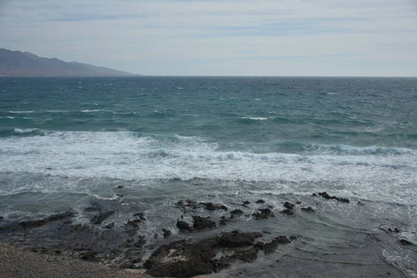 Strati Vulcanici Corodati Geologici Faro Punta Jandia Fuerteventura Isole Canarie — Foto Stock