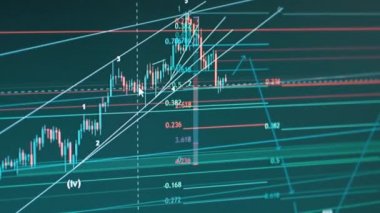 Monitör ekranında Candlestick Grafik Hareketi Kripto Para Birimi. Yakınlaştır. Kapat.