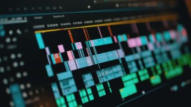 Düzeltme, Ses Katmanları Düzenleme Bir Bilgisayar Ekranında Soundtrack 'te Çalındı