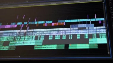 Düzeltme, Ses Katmanları Düzenleme Bir Bilgisayar Ekranında Soundtrack 'te Çalındı