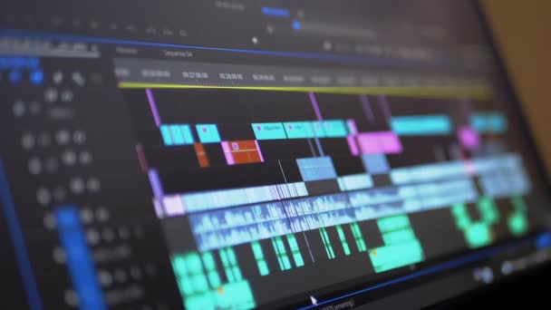 Διόρθωση, Επεξεργασία Audio Layers Παίχθηκε στο Soundtrack σε μια οθόνη υπολογιστή — Αρχείο Βίντεο