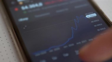 Bir Akıllı Telefon Ekranındaki Mobil Uygulamada Mum Şeması. 4 bin. Kapat.