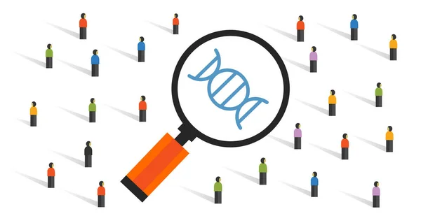 Público olhando para edição de genes crispr-cas9 tecnologia DNA biologia molecular — Vetor de Stock