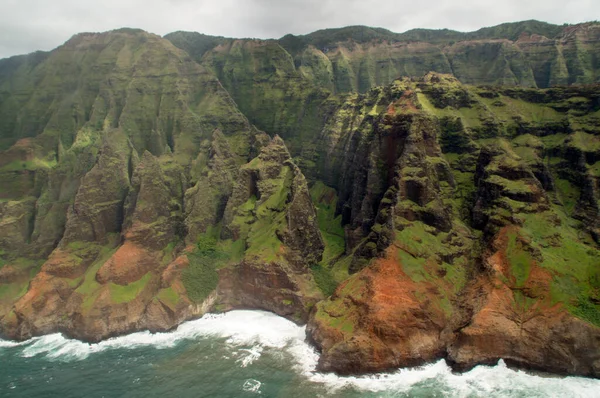 View Rugged Pali Coast Line Kauai Hawaii — Stock Photo, Image