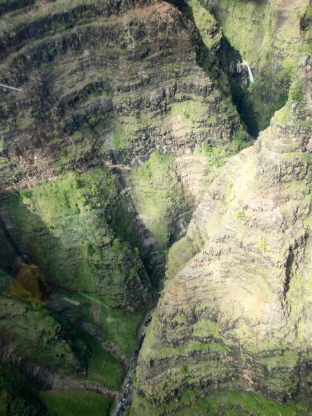 Kauai Hawaii Waimea Kanyonun Havadan Görünümü — Stok fotoğraf