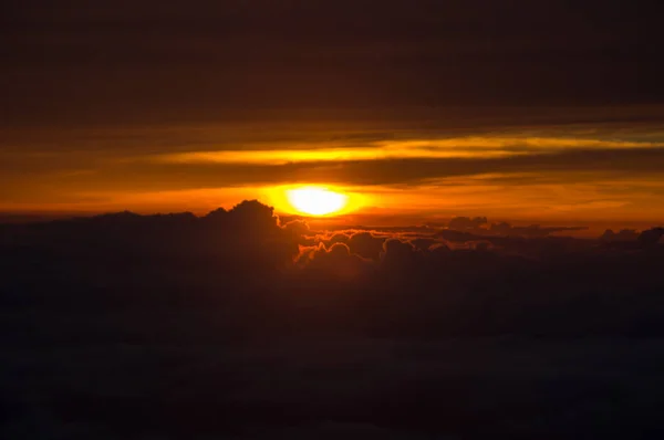 Zon Onder Top Van Haleakala Maui Hawaï — Stockfoto