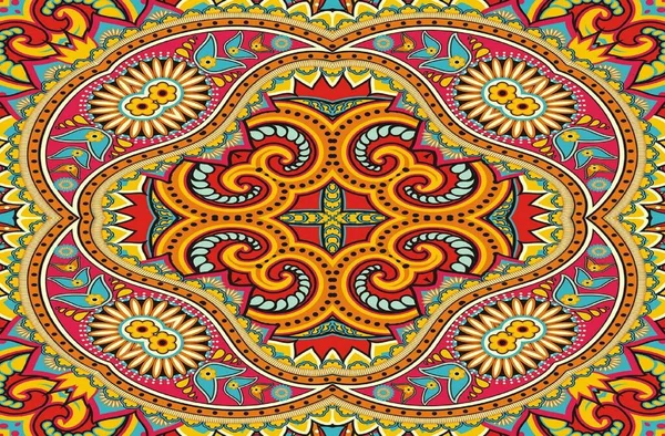 Şaşırtıcı soyut renkli renkli etnik kabile deseni. Dekoratif kabile çiçekleri, dikişsiz tasarım. Şenlikli renkli desenli hisse senedi çizimi