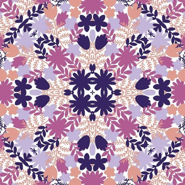 Dekoratif çiçek kaleydoskop desenli element vektör çizimi, kaleydoskop mandala. Vektör çiçek desenli arka plan. Duvar kağıdı için saykodelik tasarım ögesi, duvar kağıdı için psikedelik tasarım ögesi.