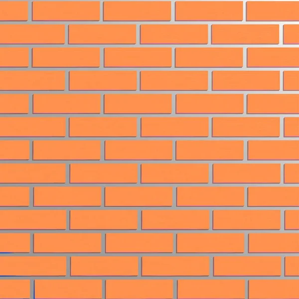 Ceramic orange brick tile wall. Vector illustration. 