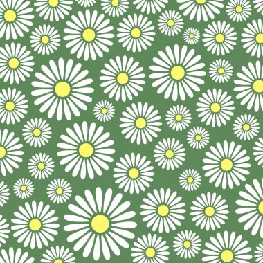 El işi ve yapıştırma kitabı projeleri için basit düz bir papatya arkaplan deseni.