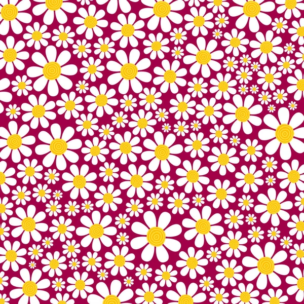 Eine Einfache Ziemlich Flache Florale Gänseblümchen Hintergrundmuster — Stockfoto