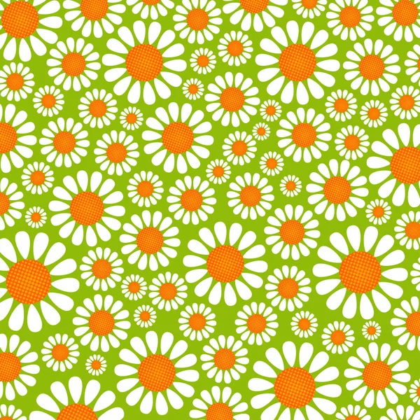 Simple Pretty Flat Floral Daisy Background Pattern Crafting Scrapbooking Projects — 图库照片