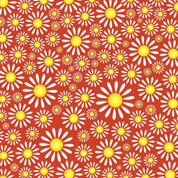 Ein Einfaches Ziemlich Flaches Florales Gänseblümchen Hintergrundmuster Für Bastel Und — Stockfoto