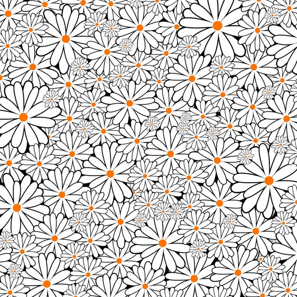 Simple Pretty Flat Floral Daisy Background Pattern Crafting Scrapbooking Projects — Stock Photo, Image