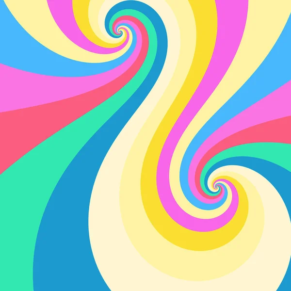 Minimalistic Sixties Retro Art Style Background Groovy Twisting Candy Stripes — 스톡 사진