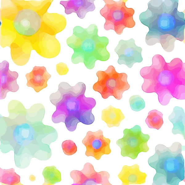 Eine Hübsche Schäbige Schicke Aquarell Stil Gänseblümchen Hintergrund Muster — Stockvektor