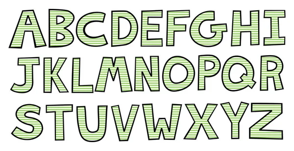 Una Serie Divertenti Lettere Disegnate Mano Dell Alfabeto Caratteri Maiuscoli — Vettoriale Stock
