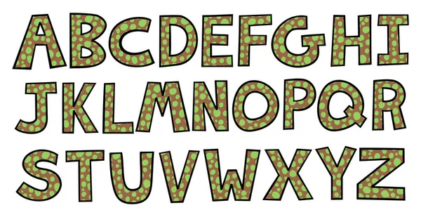 손으로 알파벳의 재미있는 글자들 대문자로 있습니다 포트폴리오에 세트들은 스타일이지만 일치하는 — 스톡 벡터