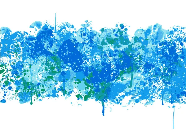 Grunge Blue Background Texture Made Abstract Ink Splats Blotches — Stockvektor