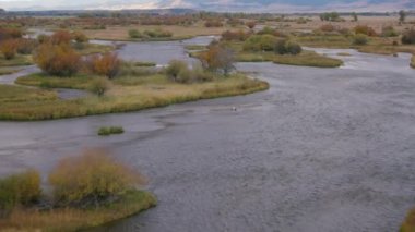 Montana 'daki güzel doğa manzarası, ABD' nin Highland hava görüntüleri.