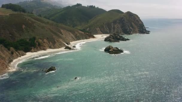 加利福尼亚 2017年左右 加州海岸线的航景 用Cineflex和Red Epic Helium拍摄 — 图库视频影像