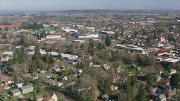 Oregon Sekitar Tahun 2018 Pemandangan Udara Silverton Oregon Ditembak Dari — Stok Video