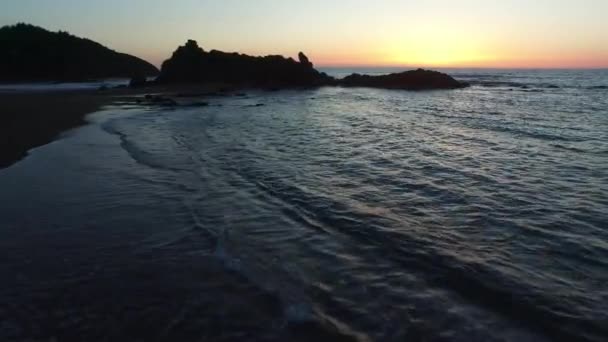 Aerial Shof Sunset Oregon Coast — Vídeo de stock