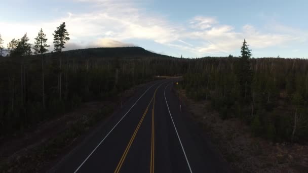 Повітряний Вид Автостраду Ліс Орегоні — стокове відео