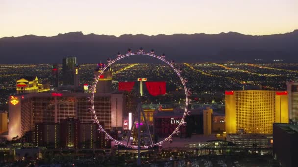 Las Vegas Nevada Circa 2017 Veduta Aerea Della Ruota Panoramica — Video Stock