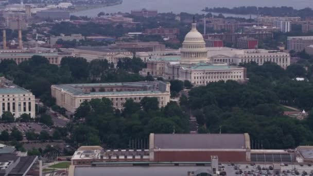 Washington Circa 2017 Vista Aérea Del Capitolio Los Estados Unidos — Vídeos de Stock