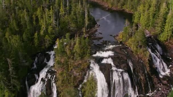 Colombie Britannique Vers 2018 Vue Aérienne Des Cascades Prise Vue — Video