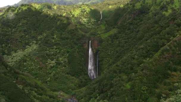 Kauai Hawaii Circa 2018 Veduta Aerea Manawaiopuna Falls Noto Anche — Video Stock