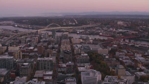 Portland Oregon 2017 Flygfoto Nordvästra Portland Skott Med Cineflex Och — Stockvideo