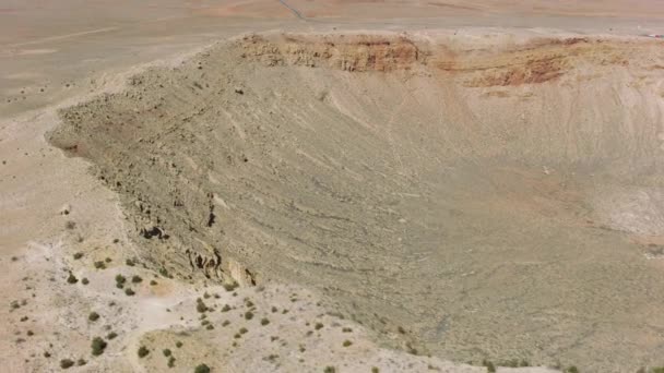 Letecký Pohled Kráter Meteor Arizoně — Stock video