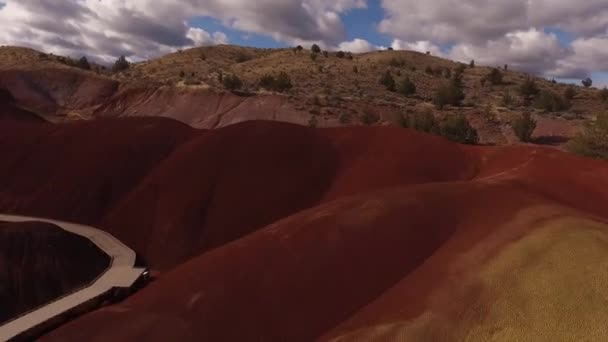 Pemandangan Udara Painted Hills Oregon — Stok Video