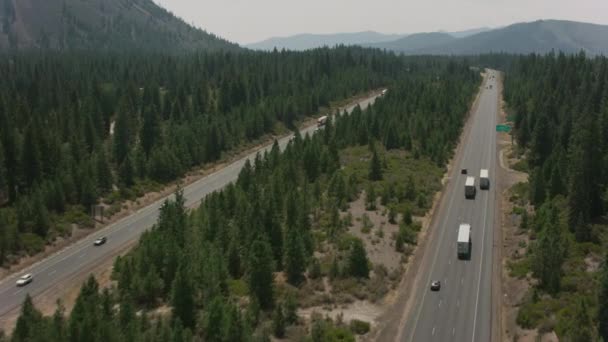 California Circa 2017 Przejazd Autostradą Północnej Kalifornii Postrzelony Cineflex Red — Wideo stockowe
