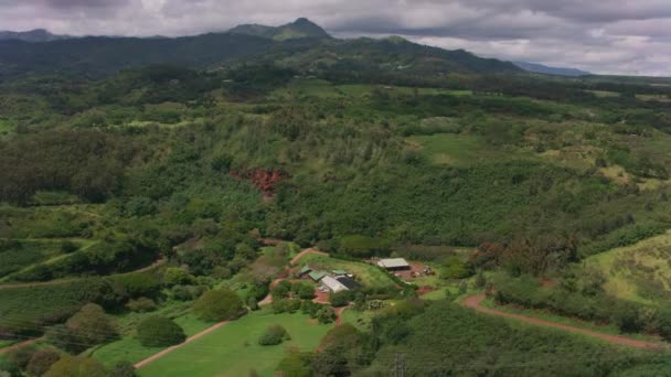 Kauai Hawaii Circa 2018 Veduta Aerea Lae Kaiwa Girato Con — Video Stock