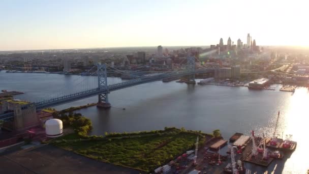 Aerial View Philadelphia Pennsylvania — Stock Video