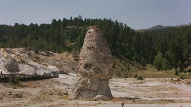 Parco Nazionale Yellowstone Circa 2018 Mammut Sorgenti Termali — Video Stock