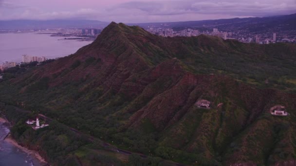 Honolulu Oahu Hawaii 2018 Körül Diamond Head Waikiki Légi Kilátása — Stock videók