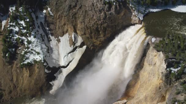 Yellowstone National Park Wyoming Luchtfoto Van Yellowstone National Park Schot — Stockvideo