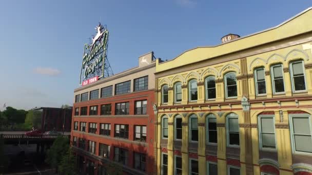 Portland Oregon May 2015 Aerial Shot Portland Oregon Sign — Stock Video