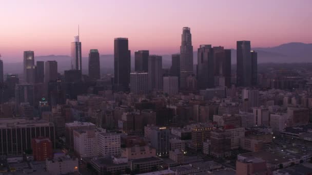 Tramonto Sopra Los Angeles California Usa Riprese Aeree — Video Stock