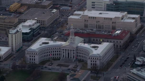 Denver Colorado 2017 Aerial View Denver City County Building — стоковое видео