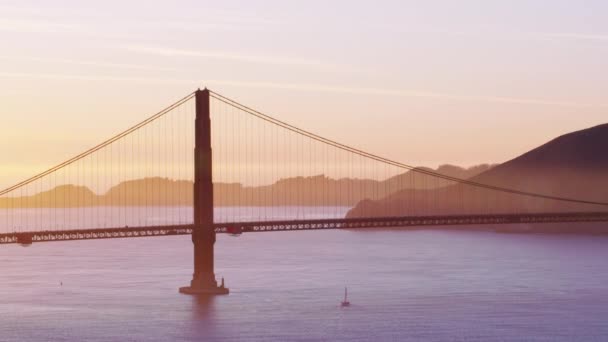 캘리포니아주 샌프란시스코 2017 곳에서 게이트 다리를 공중에서 내려다본 — 비디오