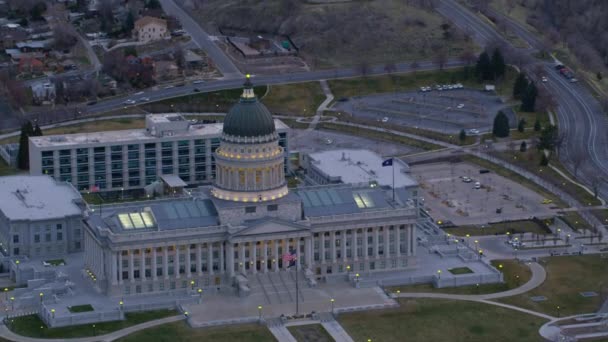 Salt Lake City Utah Circa 2017 Plan Aérien Bâtiment Capitole — Video