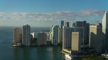 Şehir merkezindeki Miami, Florida havadan görünümü