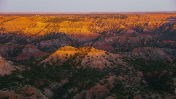 Cañón Palo Duro Atardecer Amarillo Texas — Vídeos de Stock