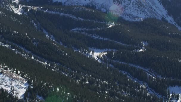 Luchtfoto Van Pike Peak Rock Mountains Colorado — Stockvideo