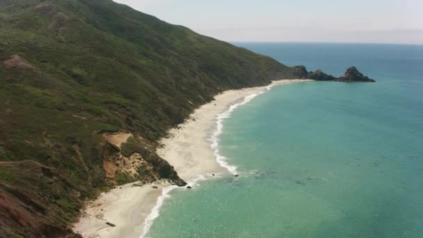 Kaliforniya 2017 Dolaylarında Kaliforniya Kıyı Şeridinin Havadan Görünüşü Cineflex Red — Stok video